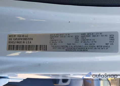 2025 Jeep Wrangler 4-Door Rubicon 4X4 z USA, uszkodzony, nr VIN 1C4PJXFN1SW573724